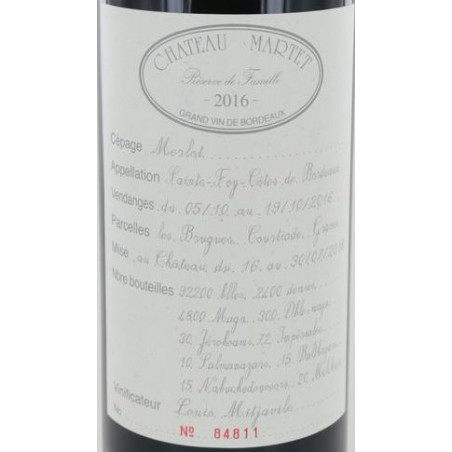 Chateau Martet 2016 - Family Reserve Chateau Martet 2016 - Family Reserve