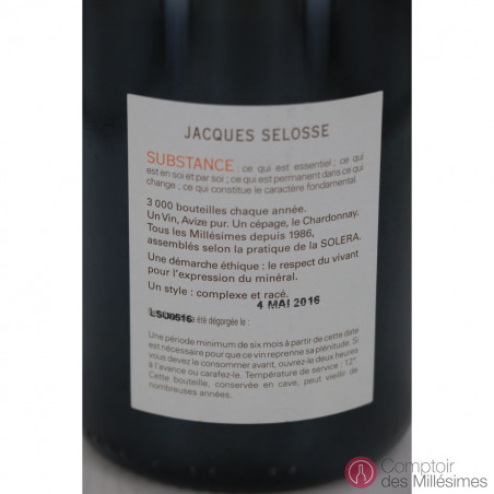 Champagne Grand Cru Blanc de Blancs Brut Substance - Selosse