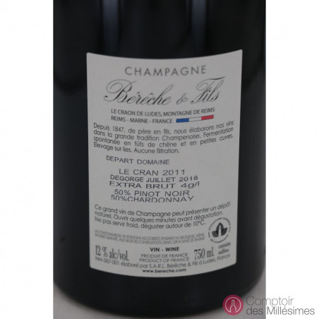 Champagne 1er Cru Le Cran 2011 - Bérêche et Fils