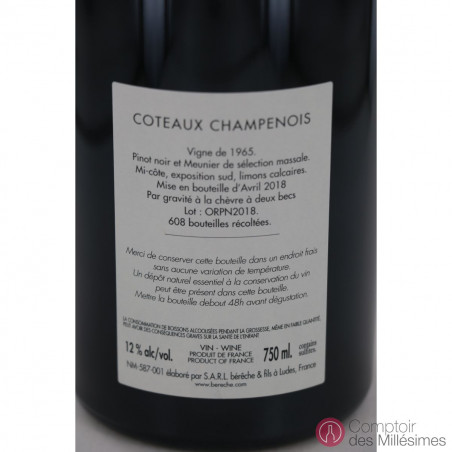 Les Montée Coteaux Champenois Rouge 2015 - Bérêche et Fils Les Montée Coteaux Champenois Rouge 2015 - Bérêche et Fils