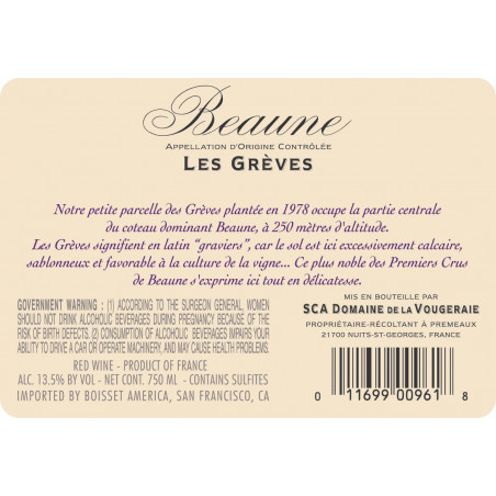Beaune 1er Cru Les Grèves - Domaine de la Vougeraie