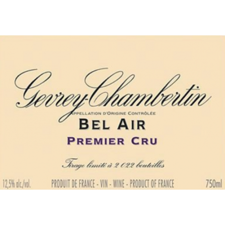 Gevrey Chambertin 1er Cru Bel Air - Domaine de la Vougeraie