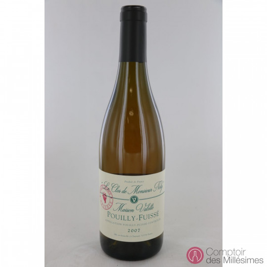 Pouilly Fuissé 2007 Clos de Monsieur noly - Domaine Valette Pouilly Fuissé 2007 Clos de Monsieur noly - Domaine Valette