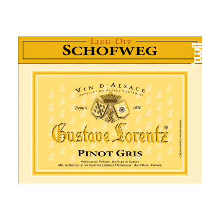 Pinot Gris Schofwerg  Gustave Lorentz