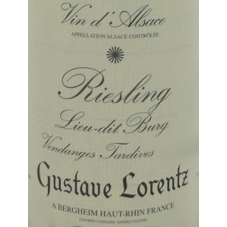 Riesling Burg  vendanges tardives - Gustave Lorentz