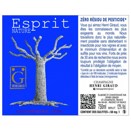 Vær modløs Modsætte sig beskyldninger Cuvée Esprit Brut Nature - Henri Giraud