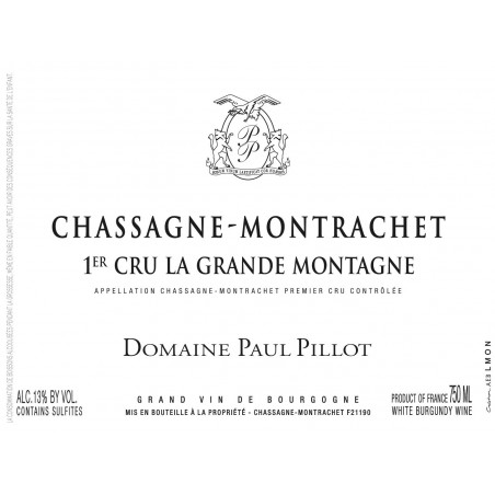 Chassagne Montrachet 1er cru La Grande Montagne - Paul Pillot