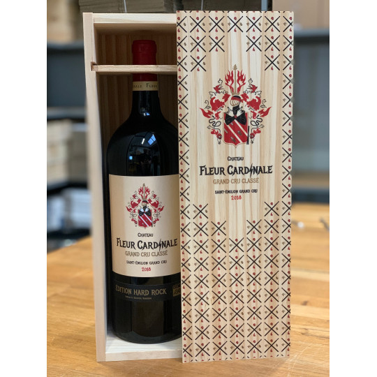 Château Fleur Cardinale 2018 "Édition Hard-Rock" en Magnum et son coffret Château Fleur Cardinale 2018 "Édition Hard-Rock" en Magnum et son coffret