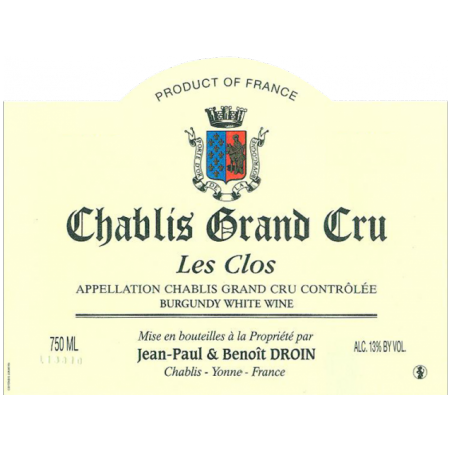 Chablis Grand Cru Les Clos - Jean-Paul et Benoit Droin