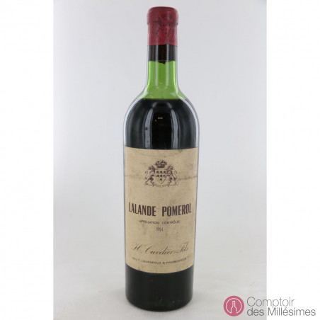 Lalande de Pomerol 1954 - Mise Négoce Cuvelier Lalande de Pomerol 1954 - Mise Négoce Cuvelier