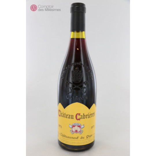 Châteauneuf du Pape 1971 - Château Cabrières Châteauneuf du Pape 1971 - Château Cabrières