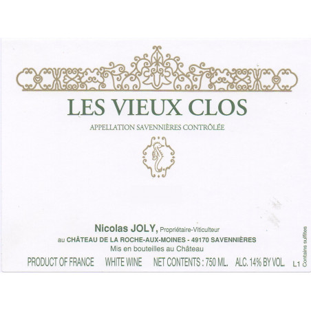 Les Vieux Clos - Coulée de Serrant - Nicolas Joly