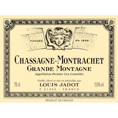 Chassagne Montrachet 1er cru Grande Montagne Louis jadot Chassagne Montrachet 1er cru Grande Montagne Louis jadot