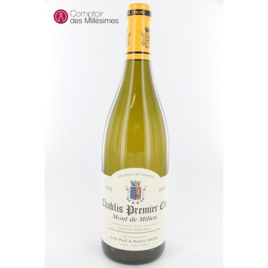 Chablis 1er Cru Mont de Milieu 2020 - Jean-Paul et Benoit Droin Chablis 1er Cru Mont de Milieu 2020 - Jean-Paul et Benoit Droin
