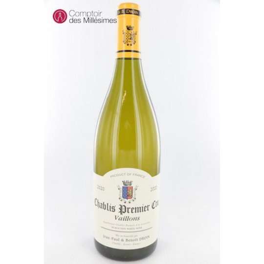 Chablis 1er Cru 2020 Vaillons - Jean-Paul et Benoit Droin Chablis 1er Cru 2020 Vaillons - Jean-Paul et Benoit Droin