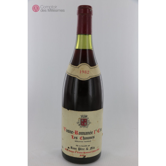 Vosne Romanée 1er Cru 1982 Les Chaumes - Rion Père & Fils Vosne Romanée 1er Cru 1982 Les Chaumes - Rion Père & Fils