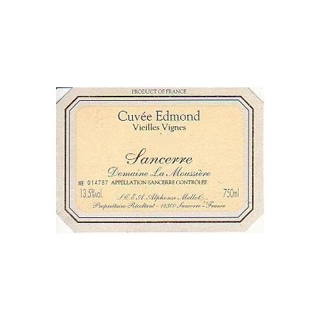 Cuvée Edmond Vieilles Vignes 1998 - Sancerre