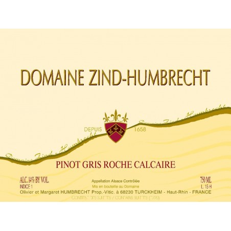 Pinot Gris Roche Limestone 2014 - Zind-Humbrecht