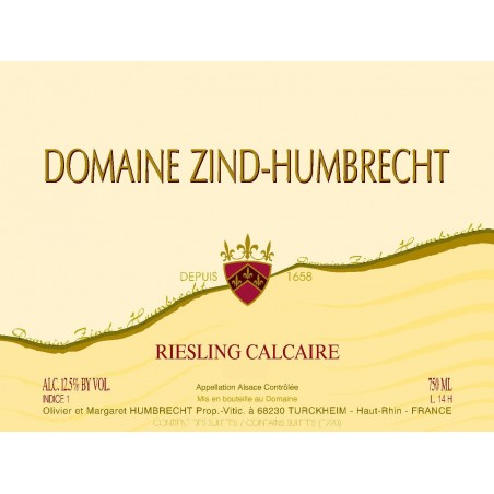 Riesling Calcareous Rock 2014 - Zind-Humbrecht