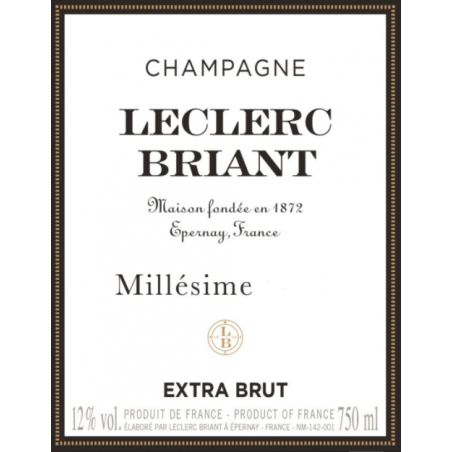 Extra-Brut millésime Champagne Leclerc Briant