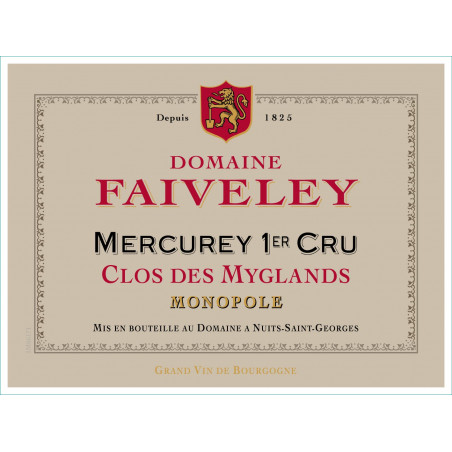 Mercurey 1er Cru Clos des Myglands - Monopoly - Faiveley