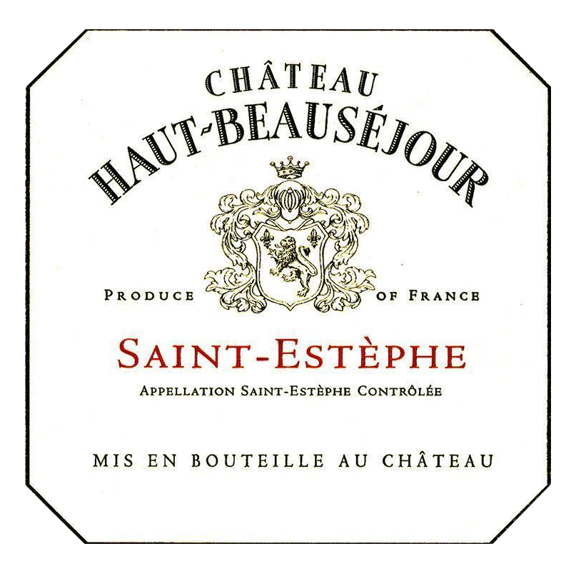 Château HautBeauséjour 2002 Cru Bourgeois de SaintEstephe