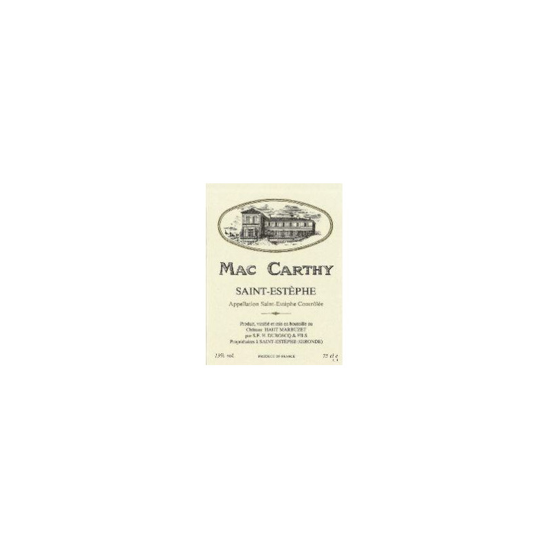 Château Mac Carthy 2005 - St Estephe - Cru bourgeois