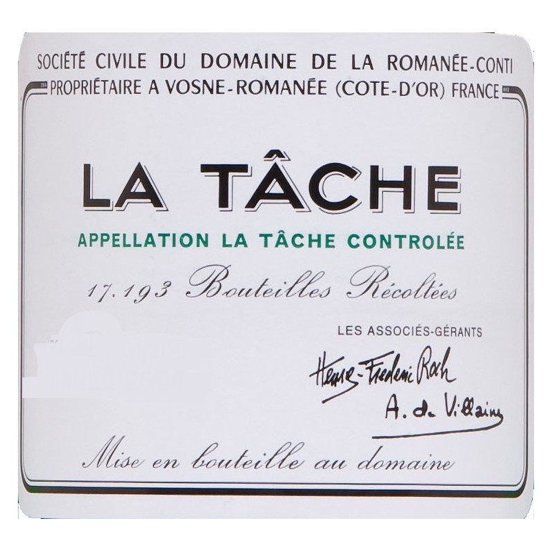 La Tache Grand cru 2012 - Domaine de La Romanée Conti - Prix