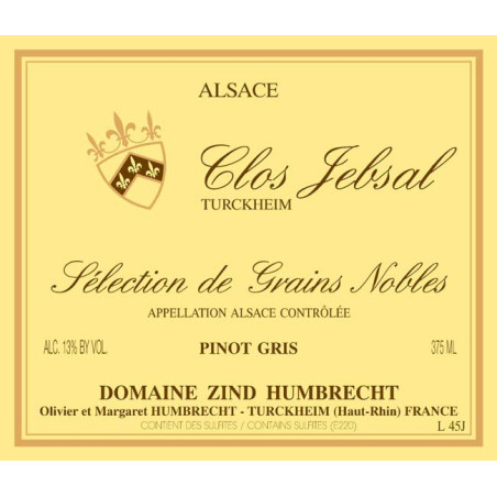 Pinot Gris Clos Jebsal SGL Trie Spéciale - Zind Humbrecht