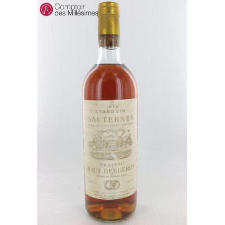 Château Haut Bergeron 1978