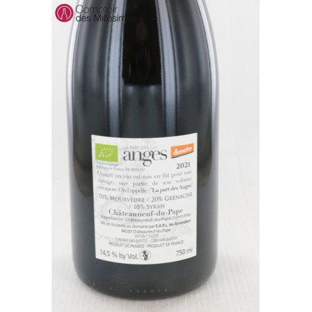 Chateauneuf du Pape 2021 La Part des Anges - Raymond Usseglio contre étiquette