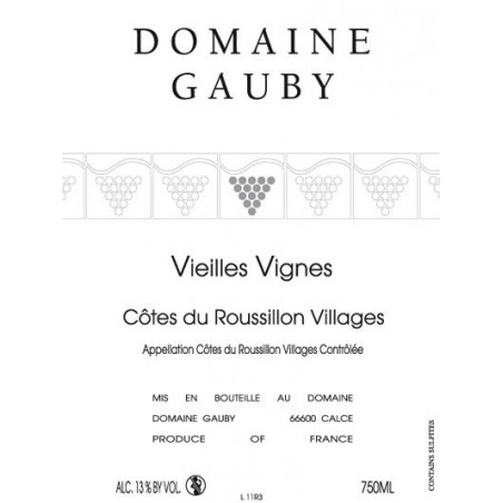 Cotes du Roussillon Vieilles Vignes 2001