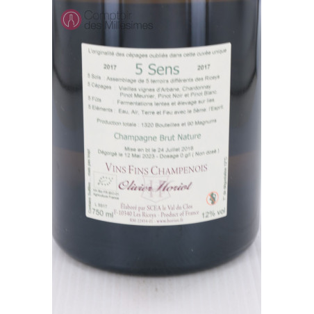 5 Sens Brut Nature 2017 - Champagne Olivier Horiot