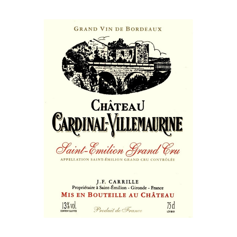 Chateau Cardinal-Villemaurine 1988 Saint Emilion Prix Chateau Cardinal-Villemaurine 1988 Saint Emilion Prix