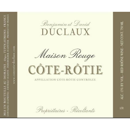 Côte-Rotie Maison Rouge 2015 - Duclaux