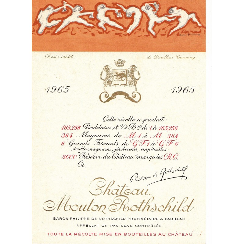 Château Mouton Rothschild 1965 Pauillac - Premier Grand Cru Ranked