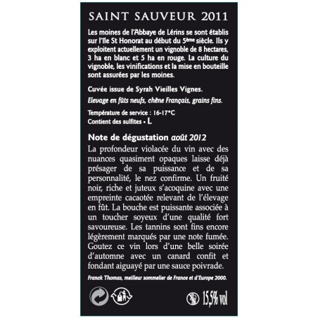 Saint Sauveur 2011 - Vieilles Syrah