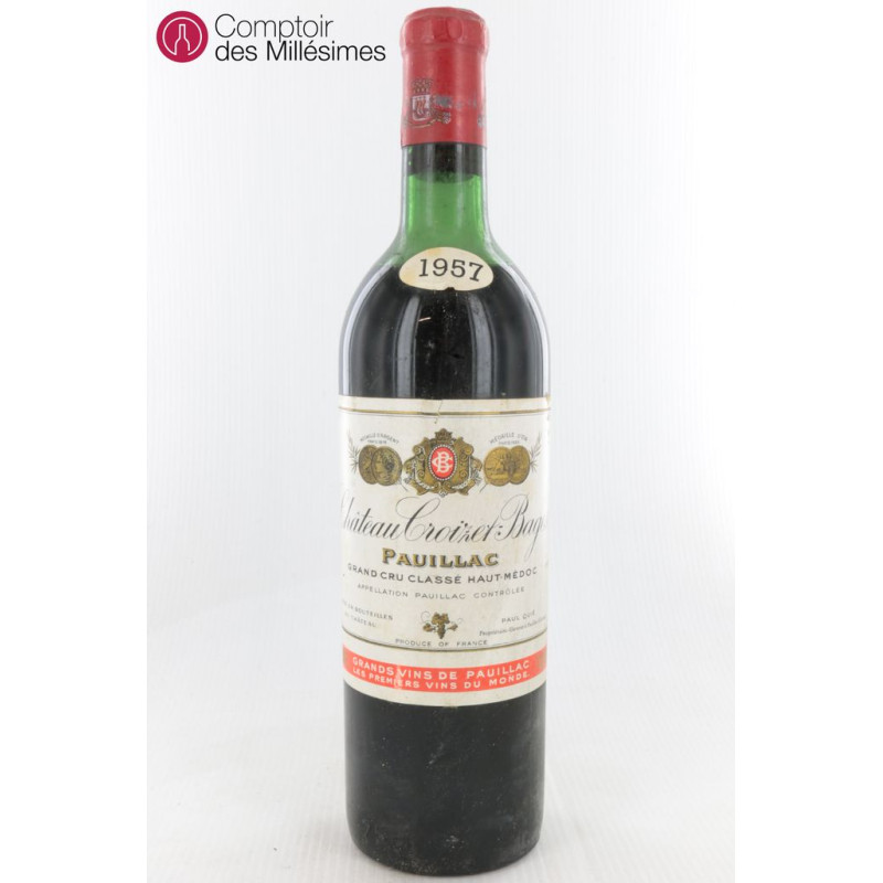 Château Croizet Bages 1957 Château Croizet Bages 1957 Pauillac - 5ème Grand Cru Ranked Price