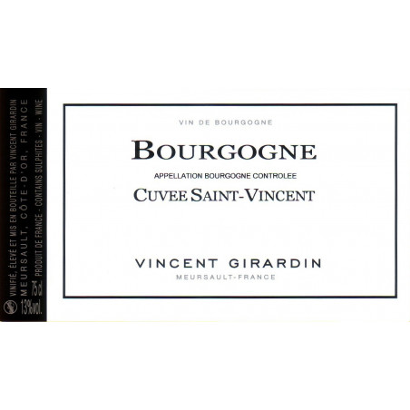 Bourgogne rouge Pinot Noir...