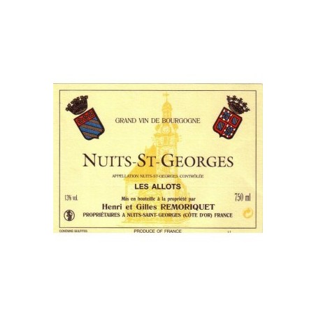 Nuits St Georges 1985 - Les Allots