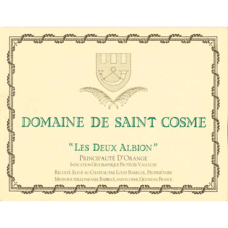 Les Deux Albion blanc  Domaine de St Cosme