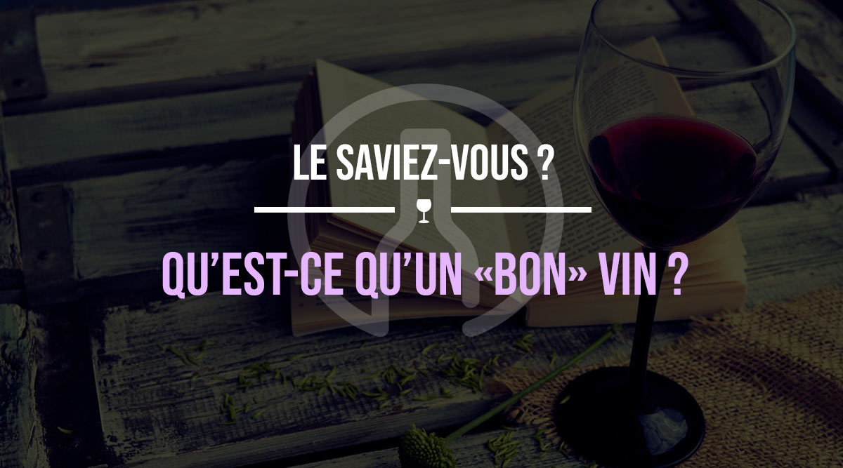 savez vous qu'est ce qu'un bon vin