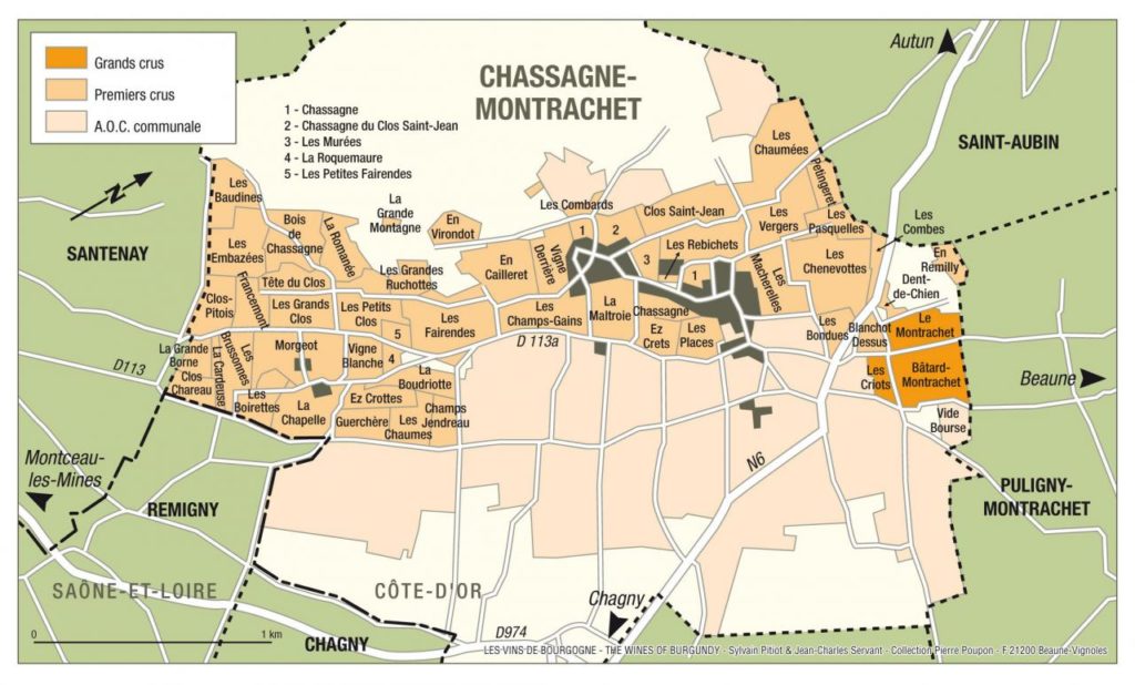 Carte des climats chassagne montrachet